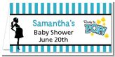 Ready To Pop Teal - Personalized Baby Shower Place Cards Ready To Pop Teal - Personalized Baby Shower Place Cards