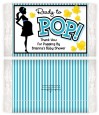Ready To Pop Teal - Personalized Popcorn Wrapper Baby Shower Favors thumbnail