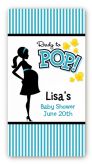 Ready To Pop Teal - Custom Rectangle Baby Shower Sticker/Labels