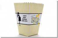 Ready To Pop Yellow - Personalized Baby Shower Popcorn Boxes