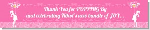 She's Ready To Pop Pink - Personalized Baby Shower Banners