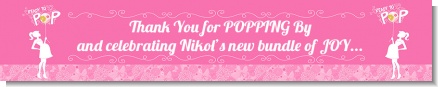 She's Ready To Pop Pink - Personalized Baby Shower Banners