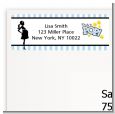 Ready To Pop Blue - Baby Shower Return Address Labels thumbnail