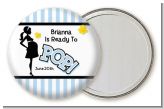 Ready To Pop Blue - Personalized Baby Shower Pocket Mirror Favors