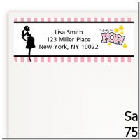 Ready To Pop Pink - Baby Shower Return Address Labels