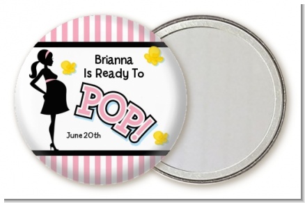 Ready To Pop Pink - Personalized Baby Shower Pocket Mirror Favors
