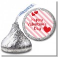 Red Hearts - Hershey Kiss Valentines Day Sticker Labels thumbnail
