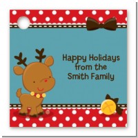 Rudolph the Reindeer - Personalized Christmas Card Stock Favor Tags