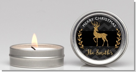 Reindeer Gold Glitter - Christmas Candle Favors