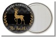 Reindeer Gold Glitter - Personalized Christmas Pocket Mirror Favors thumbnail