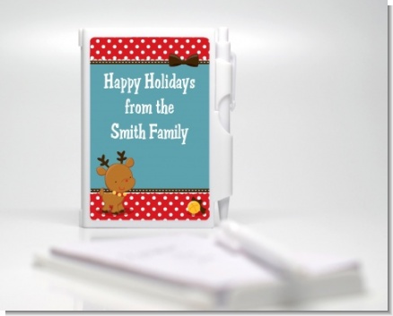 Rudolph the Reindeer - Baby Shower Personalized Notebook Favor