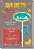 Retro Baby Theme - Baby Shower Invitations Retro Baby Theme - Baby Shower Invitations