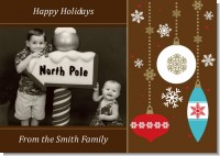 Retro Ornaments - Personalized Photo Christmas Cards