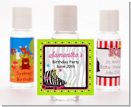 Retro Roller Skate Party - Personalized Birthday Party Hand Sanitizers Favors
