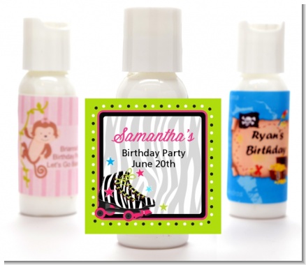 Retro Roller Skate Party - Personalized Birthday Party Lotion Favors