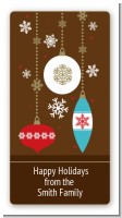 Retro Ornaments - Custom Rectangle Christmas Sticker/Labels