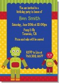 Robot Party - Birthday Party Invitations