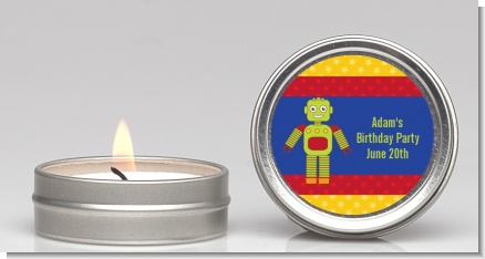 Robot Party - Birthday Party Candle Favors