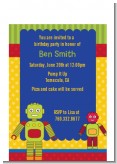 Robot Party - Birthday Party Petite Invitations