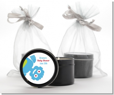 Robots - Baby Shower Black Candle Tin Favors