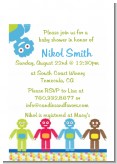 Robots - Baby Shower Petite Invitations