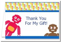 Robots - Baby Shower Thank You Cards