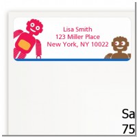 Robots - Baby Shower Return Address Labels