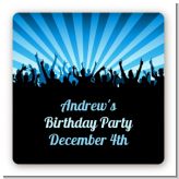 Rock Band | Like A Rock Star Boy - Square Personalized Birthday Party Sticker Labels