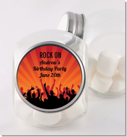 Rock Band | Like A Rock Star Girl - Personalized Birthday Party Candy Jar