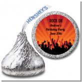 Rock Band | Like A Rock Star Girl - Hershey Kiss Birthday Party Sticker Labels