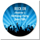 Rock Band | Like A Rock Star Boy - Round Personalized Birthday Party Sticker Labels