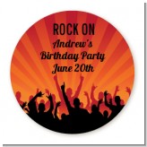 Rock Band | Like A Rock Star Girl - Round Personalized Birthday Party Sticker Labels