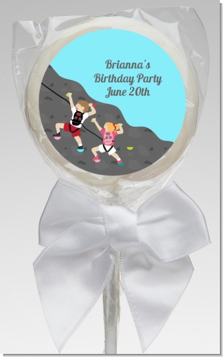 Rock Climbing - Personalized Birthday Party Lollipop Favors