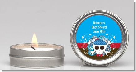 Rock Star Baby Boy Skull - Baby Shower Candle Favors