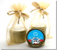 Rock Star Baby Boy Skull - Baby Shower Gold Tin Candle Favors