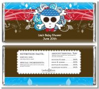 Rock Star Baby Boy Skull - Personalized Baby Shower Candy Bar Wrappers