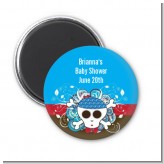 Rock Star Baby Boy Skull - Personalized Baby Shower Magnet Favors