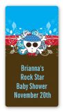 Rock Star Baby Boy Skull - Custom Rectangle Baby Shower Sticker/Labels
