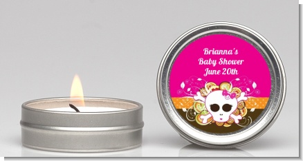 Rock Star Baby Girl Skull - Baby Shower Candle Favors