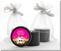 Rock Star Baby Girl Skull - Baby Shower Black Candle Tin Favors