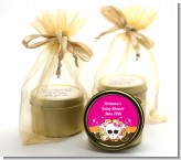 Rock Star Baby Girl Skull - Baby Shower Gold Tin Candle Favors