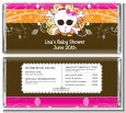 Rock Star Baby Girl Skull - Personalized Baby Shower Candy Bar Wrappers thumbnail