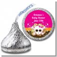Rock Star Baby Girl Skull - Hershey Kiss Baby Shower Sticker Labels thumbnail