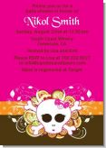 Rock Star Baby Girl Skull - Baby Shower Invitations