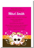 Rock Star Baby Girl Skull - Baby Shower Petite Invitations