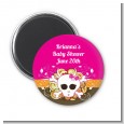 Rock Star Baby Girl Skull - Personalized Baby Shower Magnet Favors thumbnail