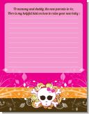 Rock Star Baby Girl Skull - Baby Shower Notes of Advice