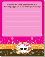 Rock Star Baby Girl Skull - Baby Shower Notes of Advice