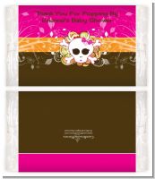 Rock Star Baby Girl Skull - Personalized Popcorn Wrapper Baby Shower Favors