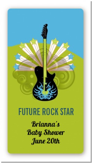 Future Rock Star Boy - Custom Rectangle Baby Shower Sticker/Labels